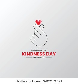 Random Acts of Kindness Day. Kindness  creative vector illustration. 