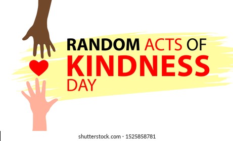 Random acts of kindness day emblem isolated vector illustration. - Vector