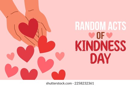 Random acts of kindness day emblem isolated vector. World altruistic holiday event label.