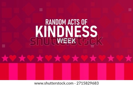 Random Acts of Kindness Day Poster Banner and Background Design Template Featuring Heart and Helping Hands Illustration for Compassion, Generosity, Appreciation, and February Celebration Theme