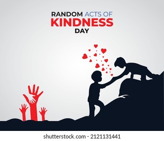 Random acts of kindness day. Template for background, banner, card, poster. vector illustration.