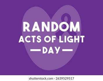 Random Acts of Light Day. June. Purple background. Eps 10.