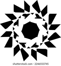 random alphabet symmetrical logo design