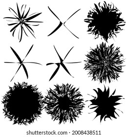 Random amorph, amorphous shape, element vector