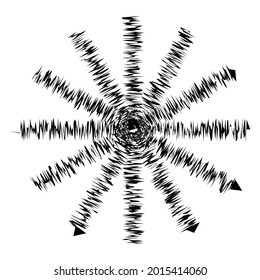 Random amorph, amorphous shape, element vector