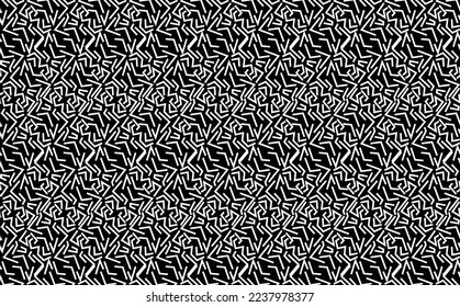 Random angular lines pattern within black background. Suitable for fabric, backdrop, template, banner, wallpaper, and prints.