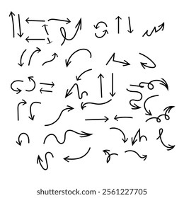 Random Arrow Icon Set – Vector Arrows in Various Styles and Directions