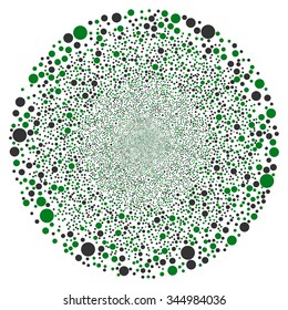 Random Ball Sphere vector illustration. Style is green and gray bicolor flat balls, white background.