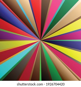 Random beams, rays conflux lines. Radial–radiating lines, stripes