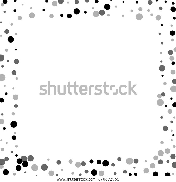 Random Black Dots Square Scattered Border Stock Vector (Royalty Free ...