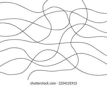 Random black line for abstract background