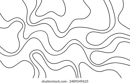 Random black line abstract pattern vector design for tile, art, terrain, puzzle, cover, background