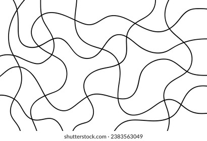 Random black line modern background for wallpaper and fabric printing, Puzzle template for logical game