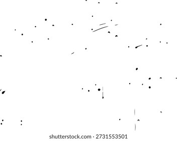 Zufällige schwarze Flecken und Linien auf weißem Hintergrund
