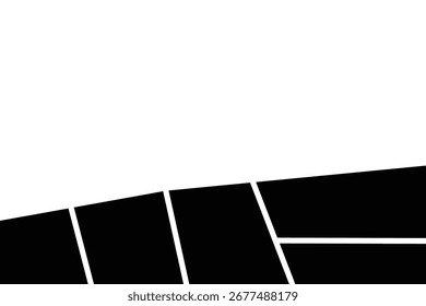 Design aleatório em branco de mosaico ou rodapé cômico