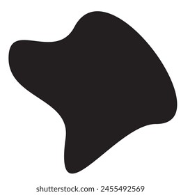 Random blob circles silhouette icon set. An arrangement of black organic shapes. Isolated on a white background.