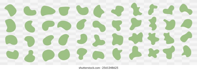 Random blob circles silhouette icon set. Blob shapes vector set. Black abstract spot on a white background. Organic abstract simple fluid stone silhouette elements. eps10 66