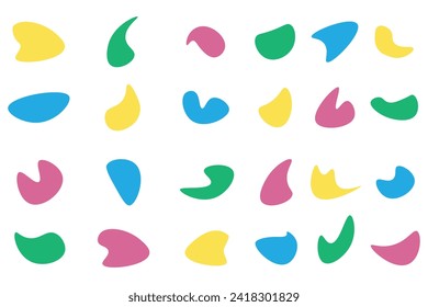 Random blob organic pattern spot shape. Amorphous ink blob geometric round pattern. Vector Illustration