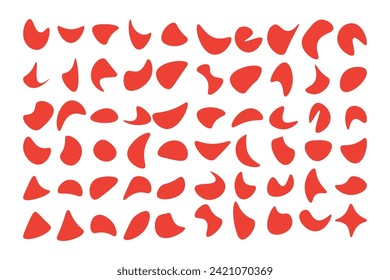 Random blob shapes. Blobs shape organic set. Rounded abstract organic shape. collection of abstract forms for design random shapes.