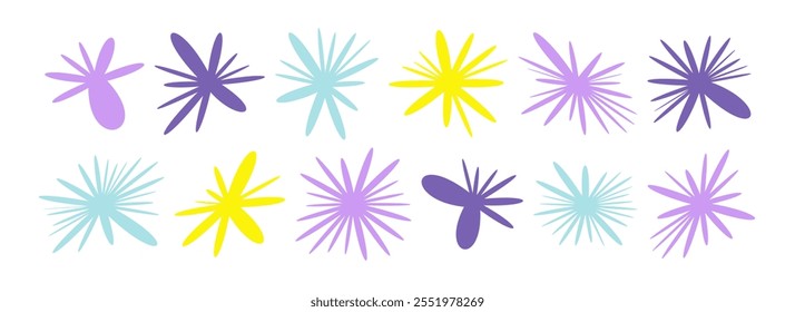 Random blot shape collection. Different forms organic blob elements set. Irregular funny spots