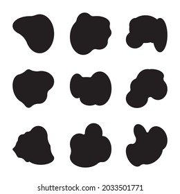 Bloqueo aleatorio, mancha de tinta. Blob orgánico, sangre. Forma especular.