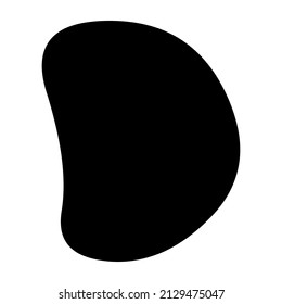 Zufällige Blöcke, inkblot. Organischer Bauch, Bart. Speck form.Splat, Fleck-Grafik. Tropfen Flüssigkeit, Flüssigkeit. Kieselstein, Steinsilhouette.Tintenfleck, Flaschenstück unregelmäßige Form. Einfache, einfache, abgerundete, glatte Form