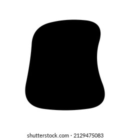 Zufällige Blöcke, inkblot. Organischer Bauch, Bart. Speck form.Splat, Fleck-Grafik. Tropfen Flüssigkeit, Flüssigkeit. Kieselstein, Steinsilhouette.Tintenfleck, Flaschenstück unregelmäßige Form. Einfache, einfache, abgerundete, glatte Form