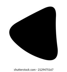 Random blotch, inkblot. Organic blob, blot. Speck shape.Splat, fleck graphic. Drop of liquid, fluid. Pebble, stone silhouette.Ink stain, mottle spot irregular shape. Basic, simple rounded, smooth form