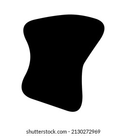 Random blotch, inkblot. Organic blob, blot. Speck shape.Splat, fleck graphic. Drop of liquid, fluid. Pebble, stone silhouette.Ink stain, mottle spot irregular shape. Basic, simple rounded, smooth form
