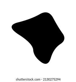 Random blotch, inkblot. Organic blob, blot. Speck shape.Splat, fleck graphic. Drop of liquid, fluid. Pebble, stone silhouette.Ink stain, mottle spot irregular shape. Basic, simple rounded, smooth form