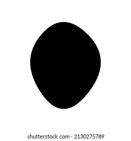 Random blotch, inkblot. Organic blob, blot. Speck shape.Splat, fleck graphic. Drop of liquid, fluid. Pebble, stone silhouette.Ink stain, mottle spot irregular shape. Basic, simple rounded, smooth form