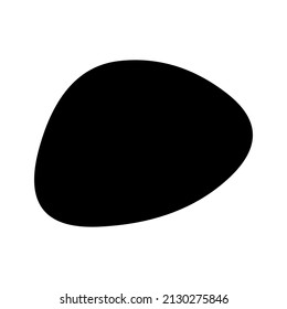 Random blotch, inkblot. Organic blob, blot. Speck shape.Splat, fleck graphic. Drop of liquid, fluid. Pebble, stone silhouette.Ink stain, mottle spot irregular shape. Basic, simple rounded, smooth form