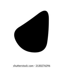 Random blotch, inkblot. Organic blob, blot. Speck shape.Splat, fleck graphic. Drop of liquid, fluid. Pebble, stone silhouette.Ink stain, mottle spot irregular shape. Basic, simple rounded, smooth form