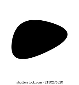 Random blotch, inkblot. Organic blob, blot. Speck shape.Splat, fleck graphic. Drop of liquid, fluid. Pebble, stone silhouette.Ink stain, mottle spot irregular shape. Basic, simple rounded, smooth form