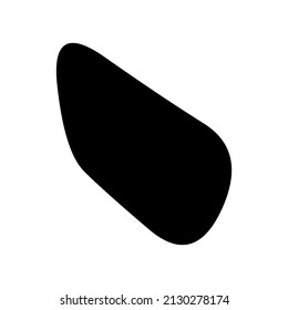 Zufällige Blöcke, inkblot. Organischer Bauch, Bart. Speck form.Splat, Fleck-Grafik. Tropfen Flüssigkeit, Flüssigkeit. Kieselstein, Steinsilhouette.Tintenfleck, Flaschenstück unregelmäßige Form. Einfache, einfache, abgerundete, glatte Form