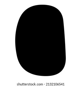 Un point d'encre aléatoire, un point d'encre. Bouton organique, tache. Forme du spectre.Plat, graphique à flèches. Goutte de liquide, fluide. Caillou, silhouette de pierre.Tache d'encre, tache tachée de forme irrégulière. Simple, simple, arrondi et lisse