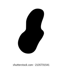 Random blotch, inkblot. Organic blob, blot. Speck shape.Splat, fleck graphic. Drop of liquid, fluid. Pebble, stone silhouette.Ink stain, mottle spot irregular shape. Basic, simple rounded, smooth form