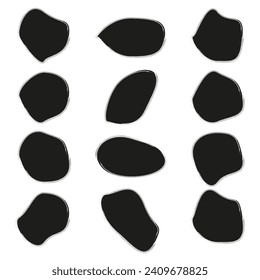 Random blotch, inkblot. Organic blob, blot. Vector illustration. EPS 10.