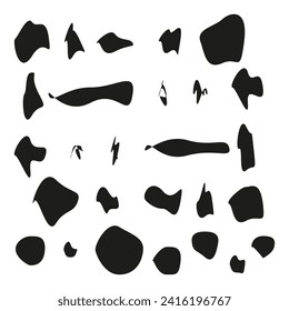 Random blotch, inkblot. Organic blob, blot. Vector illustration. EPS 10.