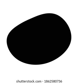 Random blotch, inkblot. Pebble, stone silhouette. Organic blob, blot, speck shape. Splat, fleck. Drop of liquid, fluid. Ink stain, mottle spot irregular shape. Basic, simple rounded, smooth gel form