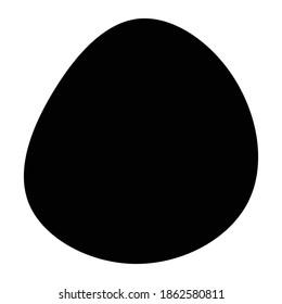 Random blotch, inkblot. Pebble, stone silhouette. Organic blob, blot, speck shape. Splat, fleck. Drop of liquid, fluid. Ink stain, mottle spot irregular shape. Basic, simple rounded, smooth gel form