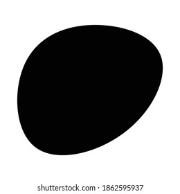 Random blotch, inkblot. Pebble, stone silhouette. Organic blob, blot, speck shape. Splat, fleck. Drop of liquid, fluid. Ink stain, mottle spot irregular shape. Basic, simple rounded, smooth gel form