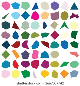 zufällige Blöcke, Tintenfisch, Spatz. organischer Block, Bart.speck Form. Splat, Fleck-Grafik. flüssiger, flüssiger Tropfen.Kieselstein, Stein-Silhouette.Tinte-Fleck, unregelmäßiger Fleck