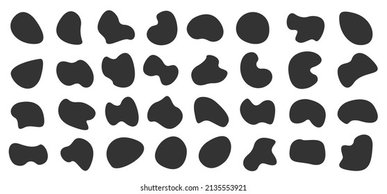 Random blotch. Organic blob, blot, speck shape, splat, fleck.