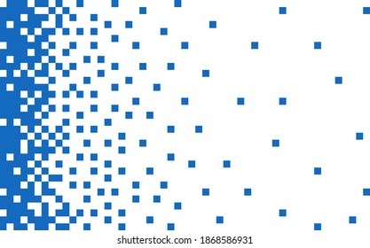 Random blue squares. Pixel background. The margins for the text. Vector illustration