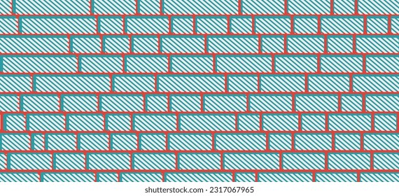 Random brick wall background illustration - Stripe pattern