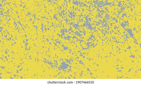 Presión aleatoria de pincel en colores grises sobre fondo amarillo. Mantiene la pared. Fondo texturado vacío. Ilustración del vector