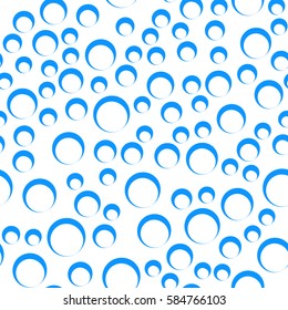 Random bubbles seamless pattern - Contour circles repeatable vector texture