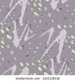 Random Camouflage Pattern With Irregular Watercolor Brush Strokes.  Lavender Vector Seamless Camouflage Pattern. Hand Drawn Chevron Lines Spots. Dynamic Brush Paint Repeat. Watercolor Organic Shapes