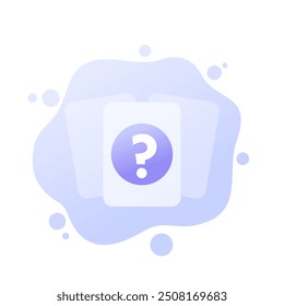 random or chance icon with cards, vector design